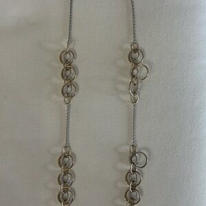 Gold & silver necklace. 18 inches